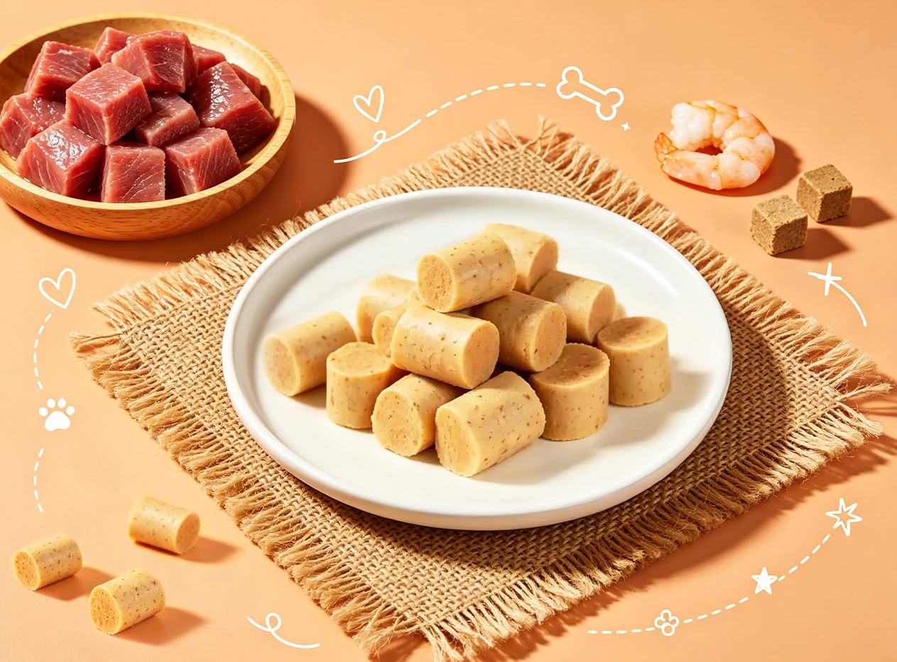 Snack cotti al vapore semisolido